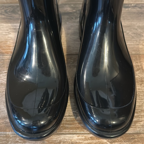 Dolce & Gabbana Black PVC Knee High Rain Boots - Size 40/ US9.5 - Picture 12 of 17
